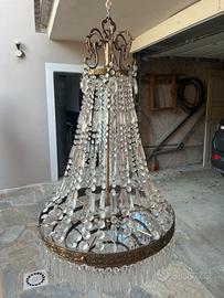 Lampadario in cristallo anni 40