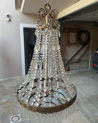 Lampadario in cristallo anni 40