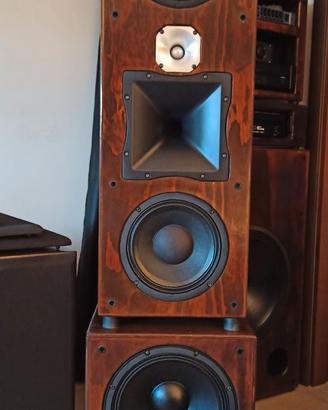 Diffusori Diy 6 vie con crossover e amplificatori