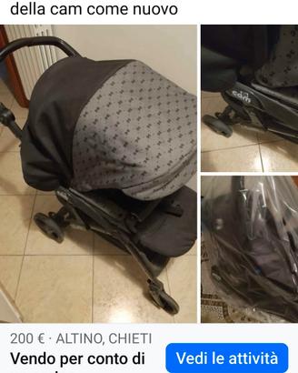 trio passeggino ovetto culletta  marca cam