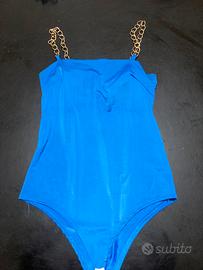 Body blu con catene oro