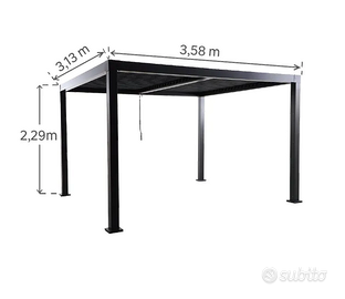 Pergola bioclimatica 313x358 cm in alluminio