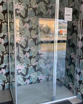 BOX DOCCIA 120  PROFILO MINIMAL A BATTENTE