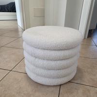 Pouf bianco contenitore 