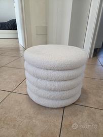 Pouf bianco contenitore 