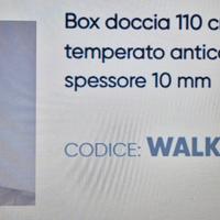 parete doccia walk in 110 cm vetro 10 mm a