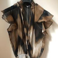 Top in organza trasparente taglia unica