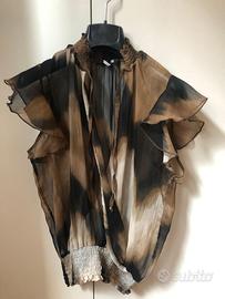 Top in organza trasparente taglia unica