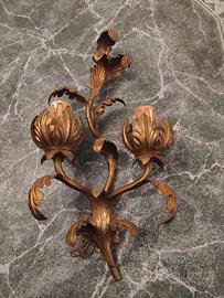 Applique in ferro a foglia oro liberty