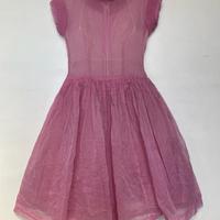 Abito donna rosa fru fru vintage anni '50