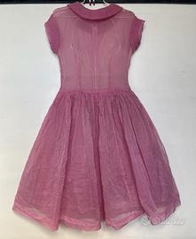 Abito donna rosa fru fru vintage anni '50