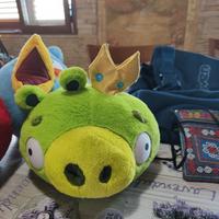 Tre peluche angry birds più zaino