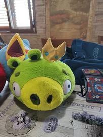 Tre peluche angry birds più zaino