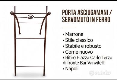 Porta asciugamani stabile e robusto.