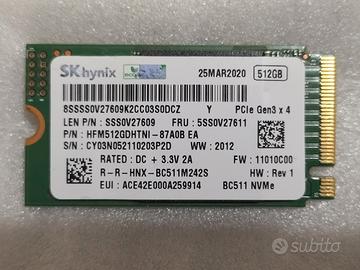 Hard disk SSD M2 512 GB - non trattabile-