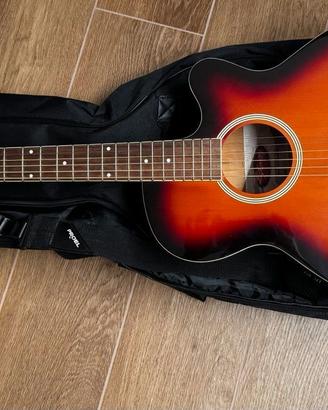 Chitarra acustica elettrificata Stagg + custodia