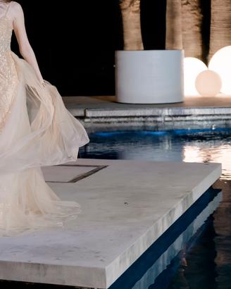 Abito da sera haute couture color champagne/oro