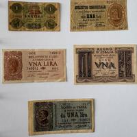 Lotto banconote una Lira varie epoche