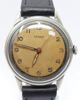 Orologio Richard meccanico anni 50 stile militare