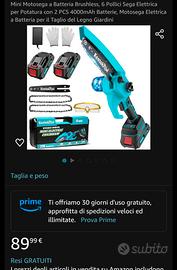 Motosega a Batteria Brushless 6 pollici