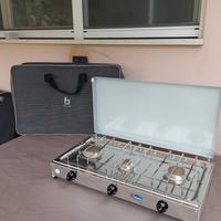 fornello e supporto da campeggio 