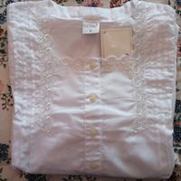 Camicia da notte bianca maniche lunghe