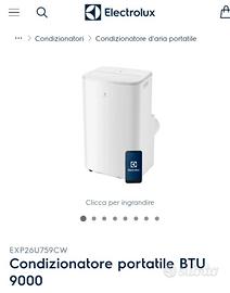 Climatizzatore Electrolux portatile 9000 BTU A++