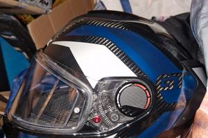Casco Shark Spartan GT Pro Carbon Ritmo Blu Chrome