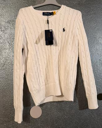 Polo Ralph Lauren Maglione Cable Knit  Bianco