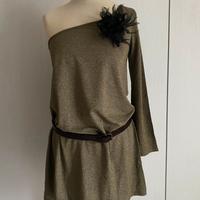 Abito dorato monospalla tg S Kontatto