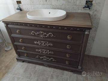 Mobile Bagno Barocco Shabby Chic con Lavabo