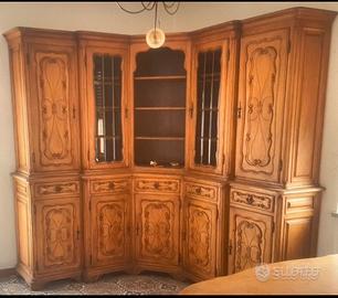 Credenza angolare in legno massello