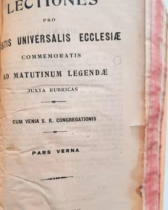 Libro Antico Religione Latino - 1914