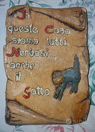 targa decorativa in legno 