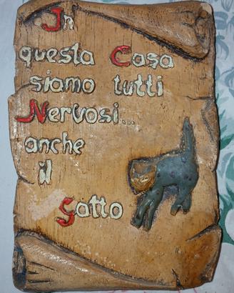 targa decorativa in legno 