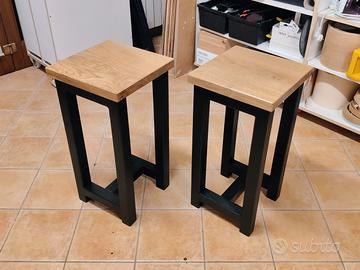 sgabelli industrial design legno massello rovere 