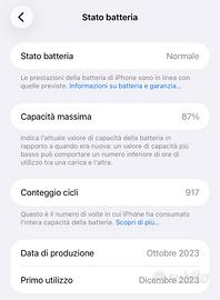 iPhone 15 Pro Max 256GB Titanio Nero - Condizioni