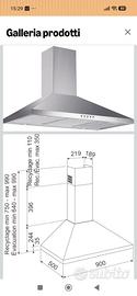 Cappa Glem  GHP945IX   90 cm