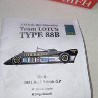 Lotus 88B kit 1/43 Model Factory Hiro 