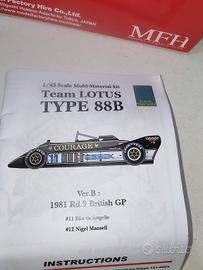 Lotus 88B kit 1/43 Model Factory Hiro 