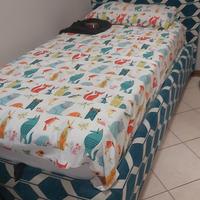 coppia letti singoli artigianali con doppia fodera