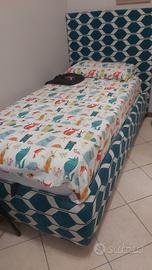 coppia letti singoli artigianali con doppia fodera