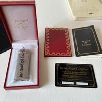 Accendino Cartier vintage argentato full set