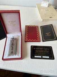 Accendino Cartier vintage argentato full set