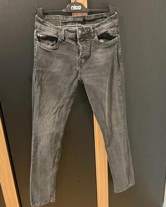 Jeans Uomo Sonny Bono Taglia 44 Grigio Slim Fit