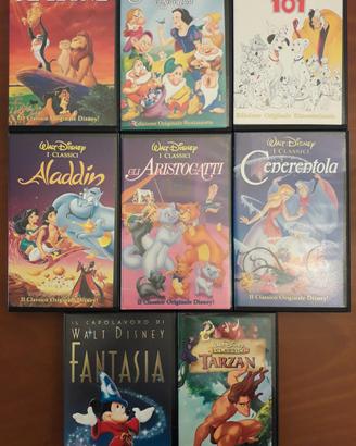 Lotto 8 VHS Disney Classici originali Anni 90