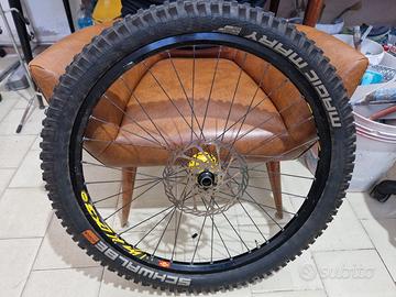 Ruota  anteriore 26  mavic ex 721 con PERNO da 20