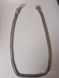 Collana Snake Argento Vintage Indiana 73g 53cm – H
