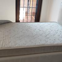 Letto contenitore singolo  bianco in pelle