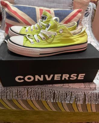 Converse All stars basse giallo neon